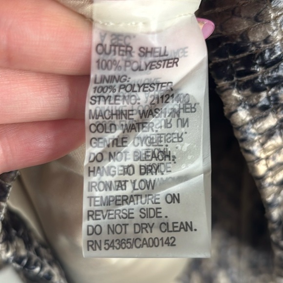 BIANCA NYGARD Faux Snakeskin Ruffled Moto Jacket - Picture 16 of 16